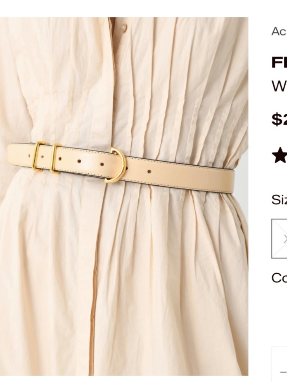 NWT FRAME Women's Crescent Belt SIZE S